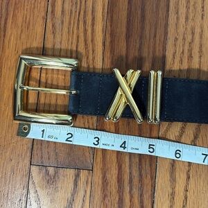 Vintage Escada Suede Belt Gold Hardware women’s 36